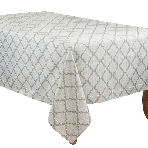 Saro Lifestyle Tablecloth With Laser-Cut Hemstitch Border - image 1 of 4