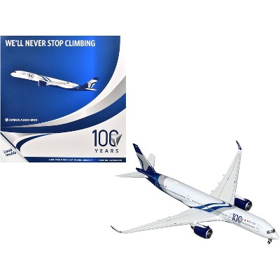 Airbus A350-900 Commercial Aircraft "Delta Air Lines" White and Blue with Stripes 1/400 Diecast Model by GeminiJets