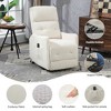 Electric Recliner Chairs for Adults, Side Pocket Power Reclining Chair Pocket Springs Seat Cushion, Corduroy Fabric Recliner Sofa for Living Room - 2 of 4