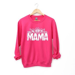 Simply Sage Market Women's Graphic Sweatshirt Mama Topped With Flowers - 1 of 3