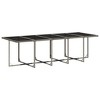 vidaXL Patio Dining Set Set of 14 Gray and Black PE rattan 15 Piece Set - 4 of 4