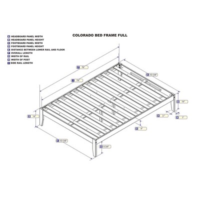 Espresso Wood Full Platform Bed with Charging Station