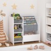 KWPZQEB Kids Bookshelf and Toy Storage Organizer, 4 Tier Book Shelf with 3 Collapsible Fabric Drawers, Kids Bookcase for Playroom Nursery - 3 of 4