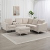 95.67" Convertible Corduroy Modular Sectional Sofa with Storage Ottoman, Console and USB Ports - 3 of 4