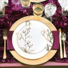 Smarty Had A Party White with Gold Antique Floral Round Disposable Plastic Dinnerware Value Set (120 Dinner Plates and 120 Salad Plates) - image 3 of 4