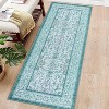 Fulvari Runner Vintage Boho Floral Style Non-Slip Low Pile Washable Rugs for Entryway Kitchen Living Room Front Door Carpet Pink Camel - 3 of 4
