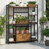55" 7-in-1 Versatile Baker's Rack with RGB LED Lighting, 4 AC Outlets & 2 USB Ports - 4 of 4