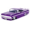 1959 Chevrolet Impala Lowrider Candy Purple with Wire Wheels "Street Low" Series 1/24 Diecast Model Car by Jada - 2 of 3