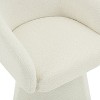 PAGED Modern Swivel Accent Chair, Fabric Barrel Club Chair with Nailhead Trims, Living Room Chair for Bedroom, No Assembly Required - 4 of 4