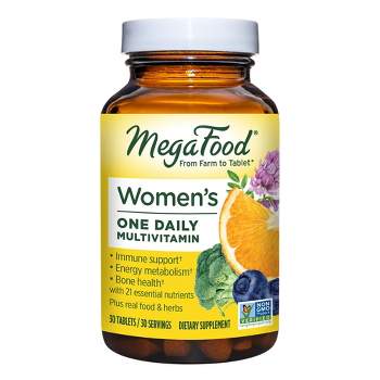 MegaFood Womens Multivitamin, Multivitamin for Women, Iron, Immune Support, Vegetarian Tablet - 30ct