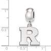 Black Bow Jewelry Sterling Silver Rutgers Scarlet Knights NCAA Bead Charm - 3 of 4