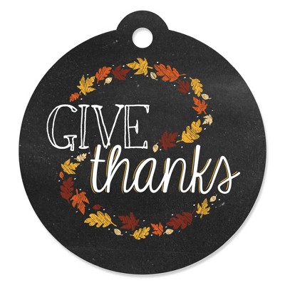 Big Dot of Happiness Give Thanks - Thanksgiving Party Favor Gift Tags (Set of 20)