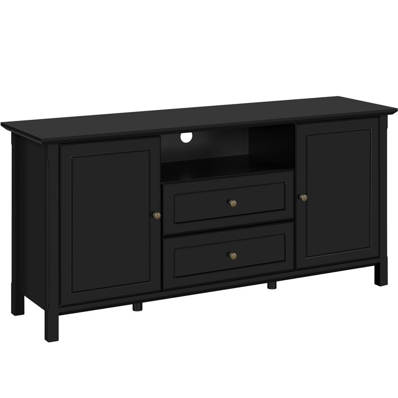 Yaheetech 58in Modern TV Console Table Mid-century TV Storage Cabinet Black, 1 of 9