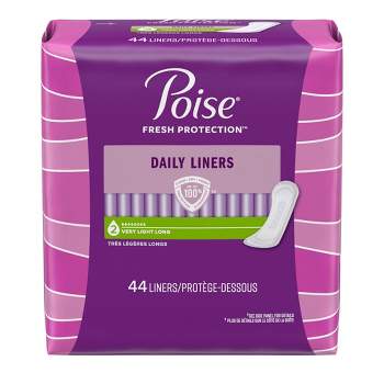 Poise Panty Liners, Light Absorbency, 8.5 in