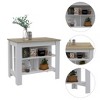 Okak Minimalism Kitchen Island with Storage, Kitchen Island Table with 3 Large Shelves Under Table, Countertop Organizer for Kitchen - 4 of 4