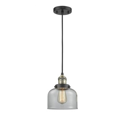 Bell - 1 Light Cord Hung Mini Pendant In Industrial Style-10 Inches Tall and 8 Inches Wide