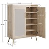 Shoe Cabinet, 6-Tier Shoe Storage Cabinet with Doors and Shelves, Farmhouse Shoe Cabinet - 2 of 4