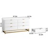 6 Drawer Dresser with Wide Storage, Wood Dresser Chest Organizer with Metal Legs - 3 of 4