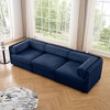 DOMETOUR Modular 4-Seat Sectional Sofa with Storage, Cylindrical Backrest & Armrests, Deep Seating, Durable, Blue - 2 of 4