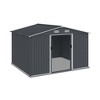 Outdoor Storage Shed Large Metal Tool Sheds, Heavy Duty Storage House with Sliding Doors - 2 of 4