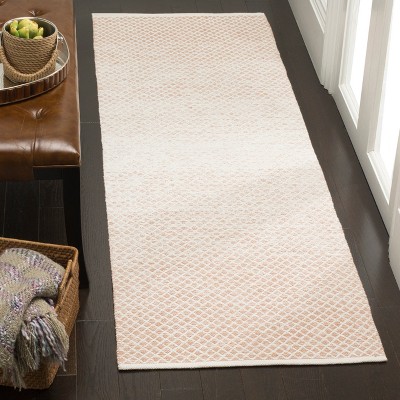 Coastal Charm Hand-Woven Gray and Ivory Stripe Wool-Cotton Runner Rug