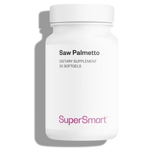 SuperSmart Saw Palmetto 320mg per Day - Serenoa Repens Berries Extract - Saw Palmetto Oil Supplement | Non-GMO & Gluten Free - 30 Softgels - 1 of 1