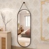 HOMLUX 16"x48" Oval Pill Full Length Mirror Decorative Wall Hanging Mirror Bathroom Entryway,Black/Gold - 3 of 4