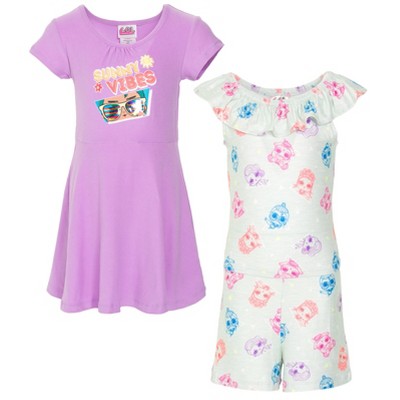 L.O.L. Surprise! Dawn Coconut Q.T. Surfer Babe Girls Dress and Romper Little Kid to Big Kid