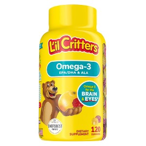 L'il Critters Omega-3 Dietary Supplement Gummies - Fruit - 120ct - 1 of 4