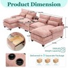 MOONMISS 125" U Shaped Sectional Sofa , Modular Chenille Cloud Couch with Storage Console, Cup Holders for Apartment, Office,Living Room - 2 of 4