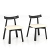 Dining Chairs Set of 2,Modern PU Leather Upholstered Chairs with Anti-Slip Pads, Comfy Dining Room Kitchen Chairs - 2 of 4