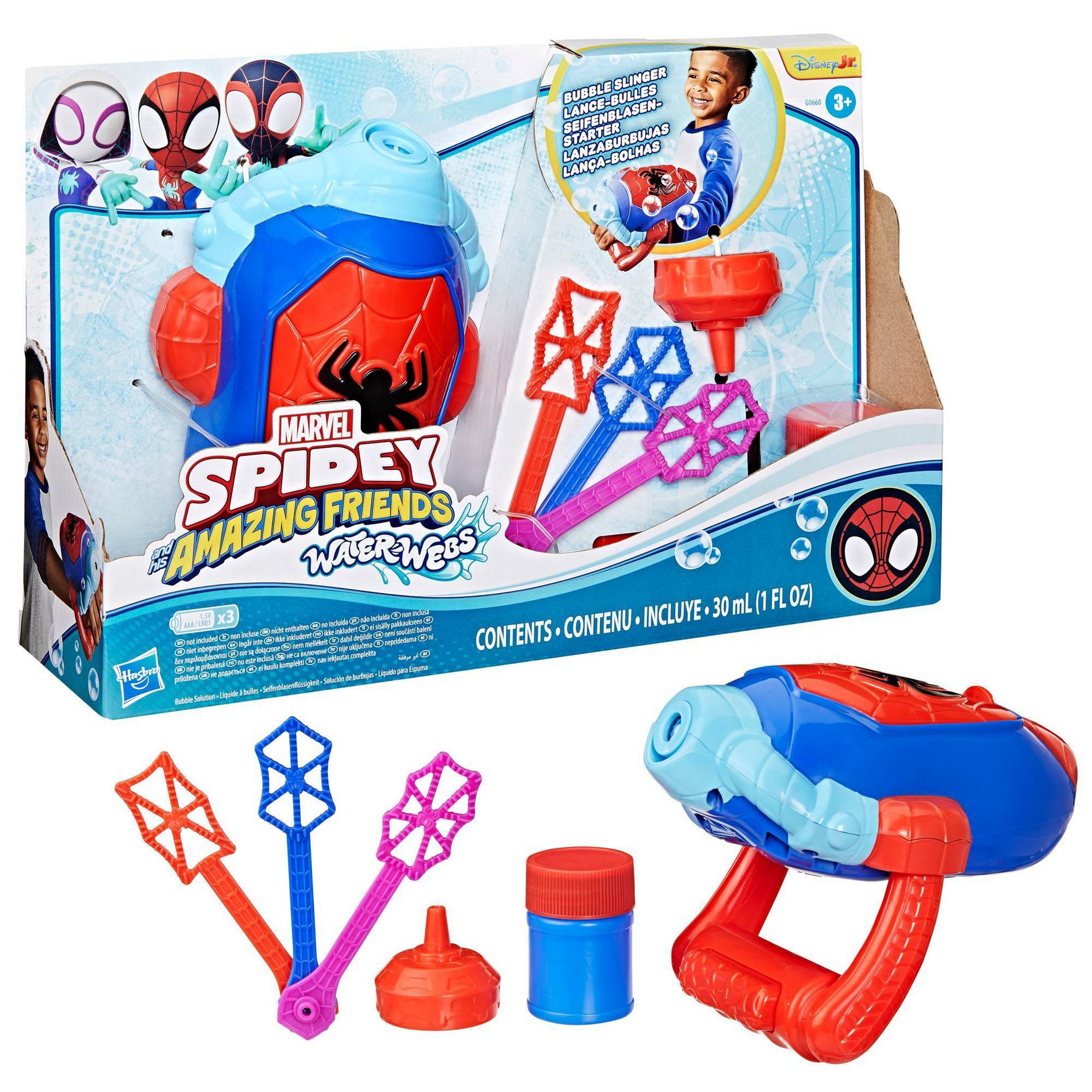 Spidey and His Amazing Friends Bubble Slinger Water Blaster