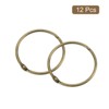Unique Bargains Carbon Steel Loose Leaf Binder Snap Shower Curtain Rings 12 Pcs - 3 of 4