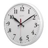 13.5 Metal Outdoor / Indoor Wall Clock With Thermometer And Humidity -  Gray - Acurite : Target