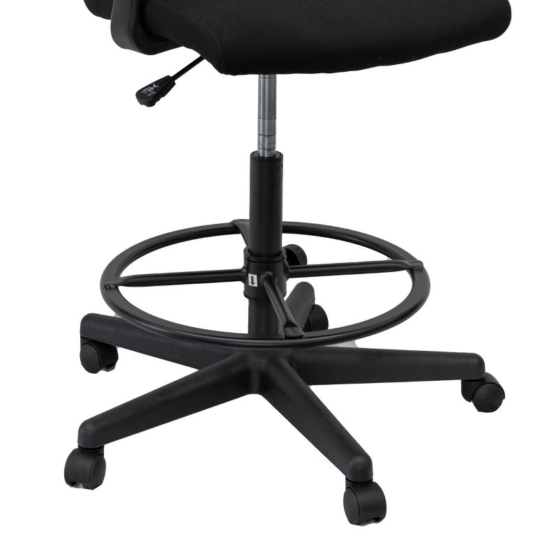 Stand Up Desk Store Sit to Stand Drafting Task Stool Chair for Standing Desks with Adjustable Footrest and Armrests, 3 of 5