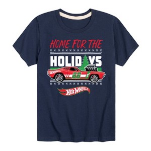 Boys' - Hot Wheels - Home For The Christmas Short Sleeve Graphic T-Shirt - 1 of 4