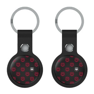 NCAA SEC Universities Fashion Pattern Black Airtag Holder 2-Pack - 1 of 4