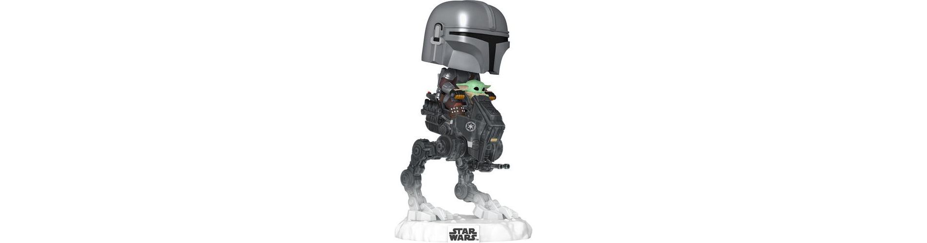 Funko - Funko POP! Rides Deluxe: Star Wars: The Mandalorian & Grogu - The Mandalorian with Grogu in Imperial Remnant AT-RT