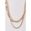 Slickblue Gold Figaro Link & Rhinestone Box Chain Necklace Set, Lobster Claw Closure, Women’s Jewelry, Gold, 15"-16.5" - 4 of 4