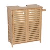 Evideco French Home Goods Natural Under Sink Cabinet with U-Shaped Cut-Out, Double Vented Doors, Towel Holder - Trinidad Collection - 2 of 4