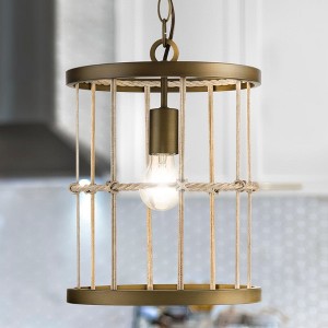 Urban Ambiance Luxury Transitional Indoor Pendant,  14''H x 10"W x 10''D,  Aged Brass Finish, UHP4692 - 1 of 4