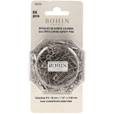 Bohin Curved Safety Pins-Size 2 65/Pkg