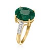 Ross-Simons 3.80 Carat Emerald Ring With Diamonds in 10kt Yellow Gold - 3 of 4