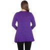 24seven Comfort Apparel Womens Poised Long Sleeve Swing Plus Size Tunic Top - image 3 of 4