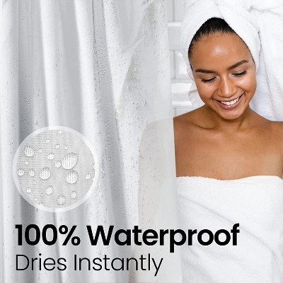 LunaLulinlk Heavy Duty Bathroom Shower Curtain, Sheer