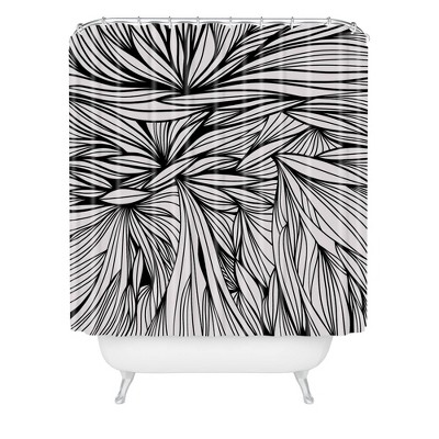 Gabi Neverland Shower Curtain Black - Deny Designs