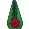Slickblue 2.5" Translucent Dried Flower Earrings - Handmade Jewelry, Pink & Green Color, Sterling Hooks - 3 of 3