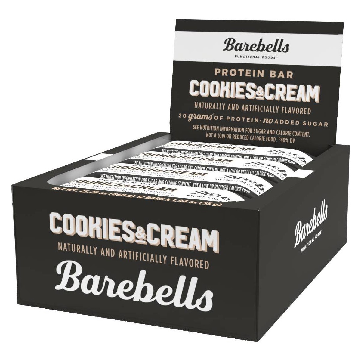 Barebells Nutrition Bars - Cookies & Cream - 12pk