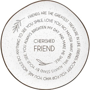 Pavilion Gift Company - Cherished Friend - 10.5" Ceramic Plate - Dining Plates - 1 of 4