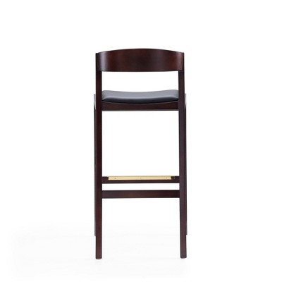 Danish Modern Klismos 41'' Beech Wood Barstools in Black - Set of 3